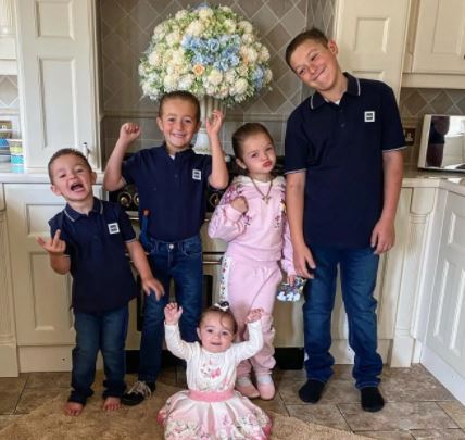 Paris Fury showed off five of her six adorable kids on Instagram