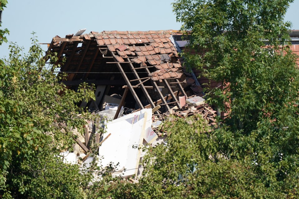 The blast ripped through the property on Galpin's Road, South London, at around 7am