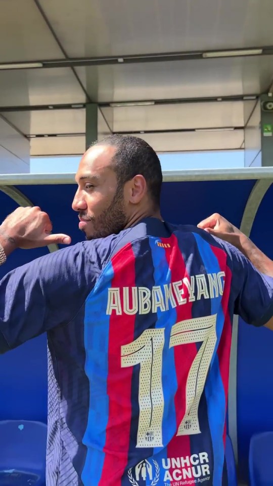 Barcelona have confirmed Pierre-Emerick Aubameyang will be wearing the No17 shirt