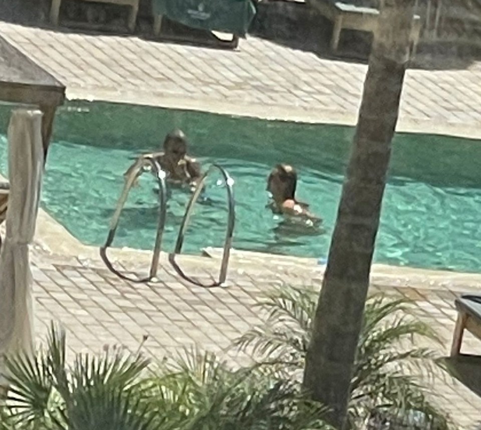 They were spotted in the pool in Mallorca