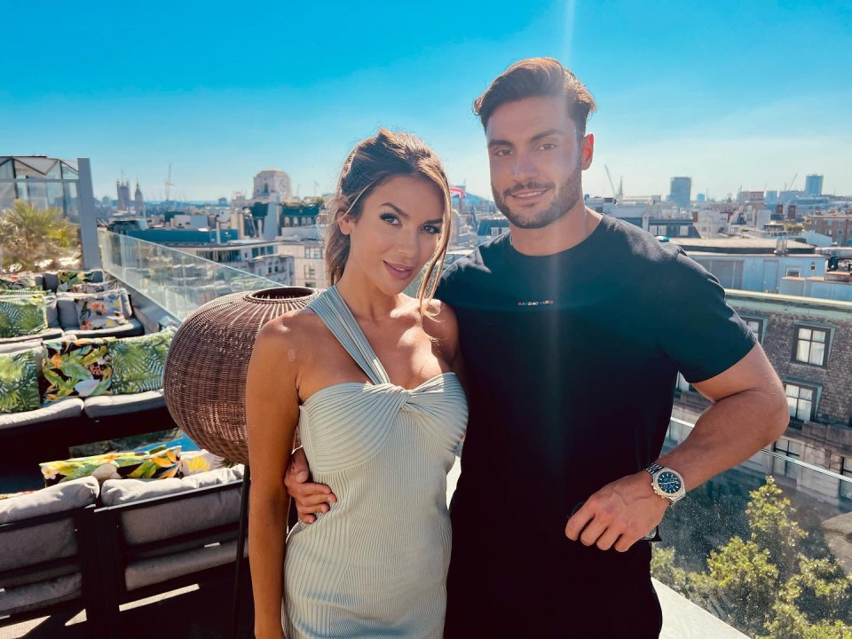 Love Island winners Ekin-Su and Davide were all smiles on a rooftop bar as they celebrated her financial success