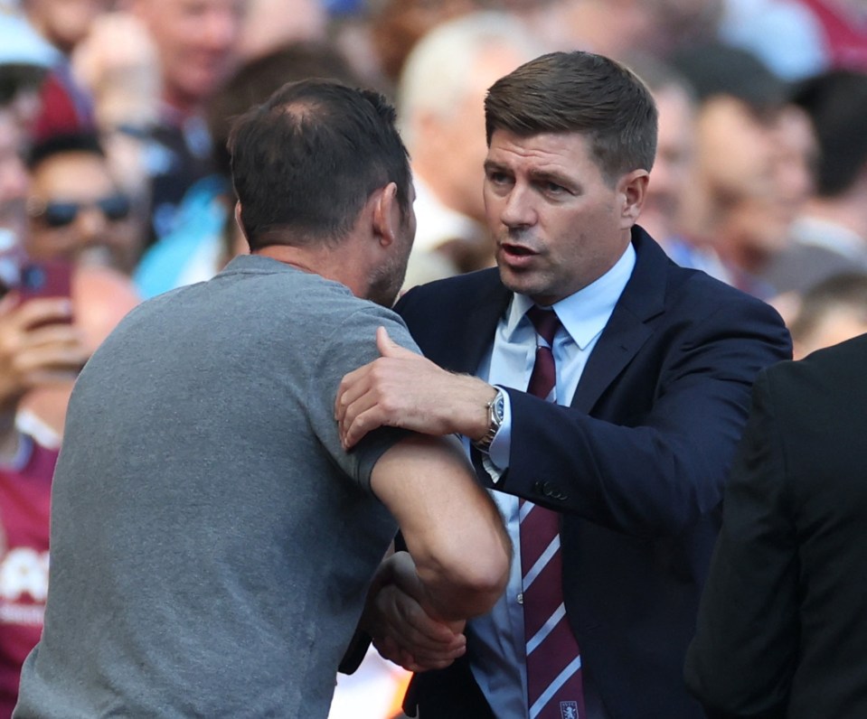 It was the first time Gerrard and Lampard had faced off as managers