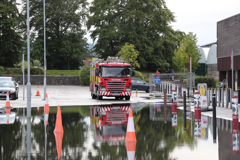 The emergency services responded to the floods at the Tesco in Inverness