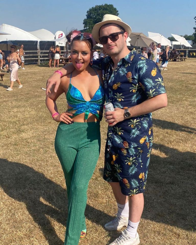 Shona and Max look very close as they enjoy a music festival's delights