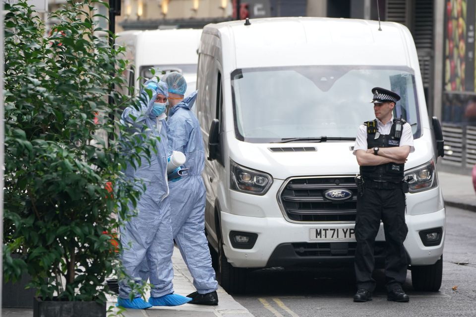 Multiple police and forensic officers were spotted at the scene