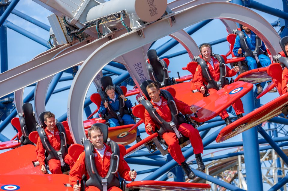 It is the world’s only rollercoaster ride paying tribute to the Red Arrows