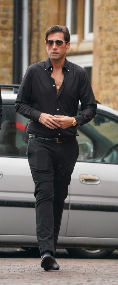 James Argent opted for an all-black look