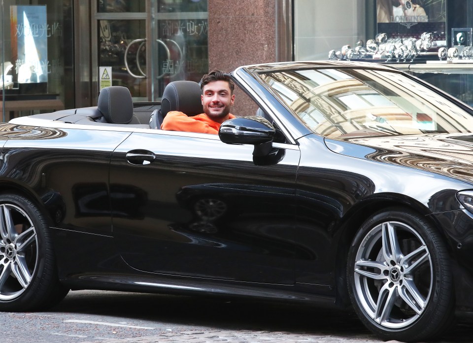 Davide Sanclimenti was seen driving around Manchester today