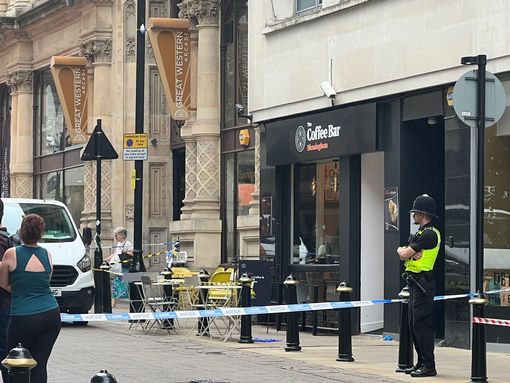 Police cordoned off two scenes in Birmingham city centre