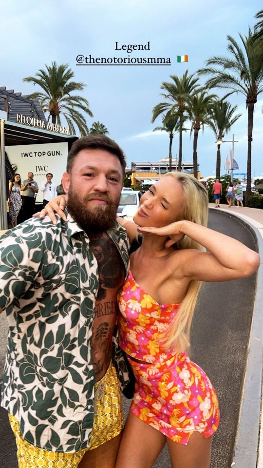 Lipsett's girlfriend Linda Smyth was also pictured with McGregor