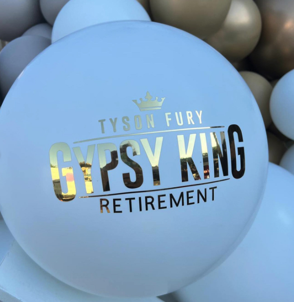 Balloons showed it was Fury's retirement party