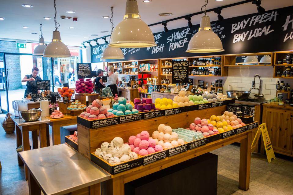 The staff at Lush get you to engage with the products as it makes you more likely to buy them