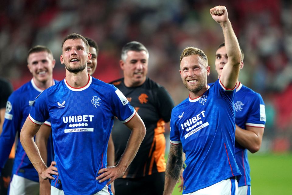 Rangers saw off PSV last night to book their place in the Champions League group stages