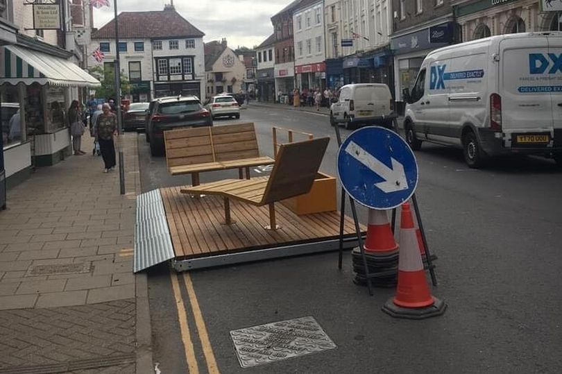 The small seating area was blasted as an eyesore by local residents