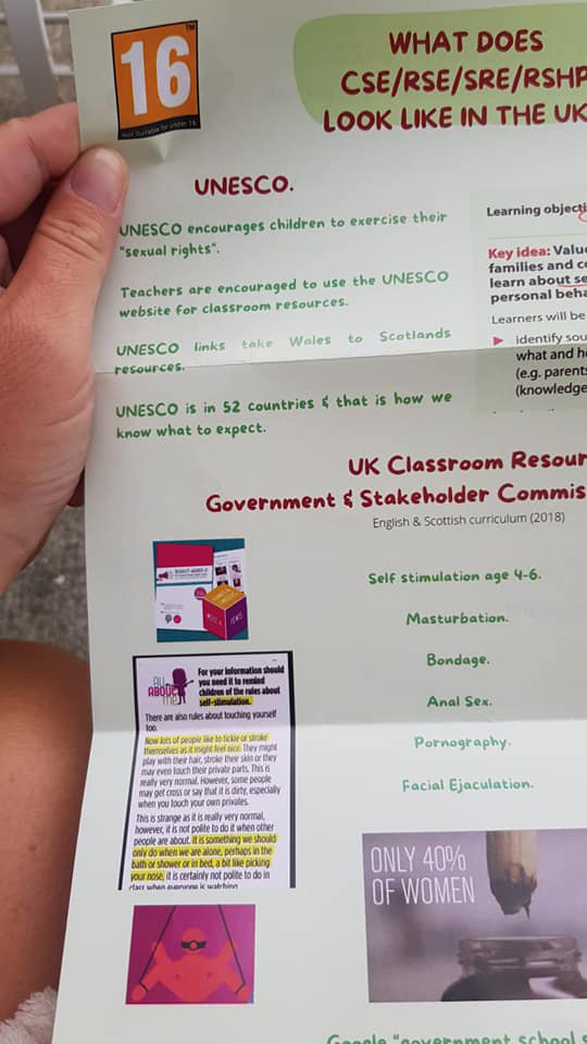 A leaflet has caused panic about upcoming RSE lessons