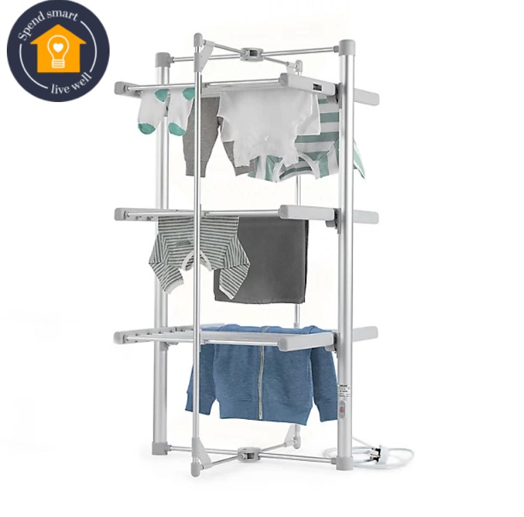 According to Mrs Hinch fans, the Dry:Soon 3-Tier Heated Airer from Lakeland is great at drying clothes quickly