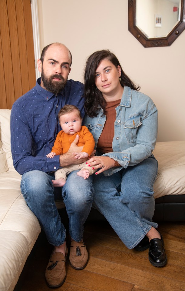 The couple are struggling to pay for their energy bills alongside trying to look after their four-month old daughter Clementine