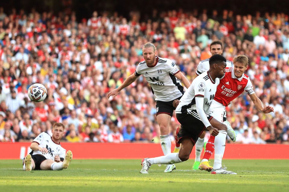 Odegaard equalised shortly after as his deflected effort squirmed past Bernd Leno