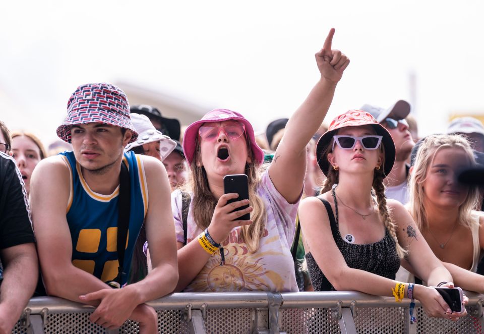 Music lovers enjoying the bands at the bank holiday spectacle