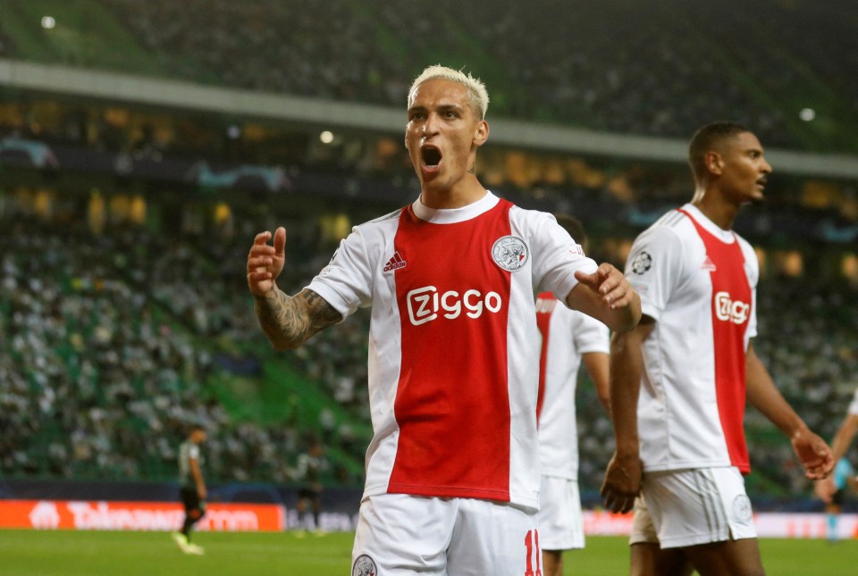 Antony is set to link up with Manchester United from Ajax in an £84million deal