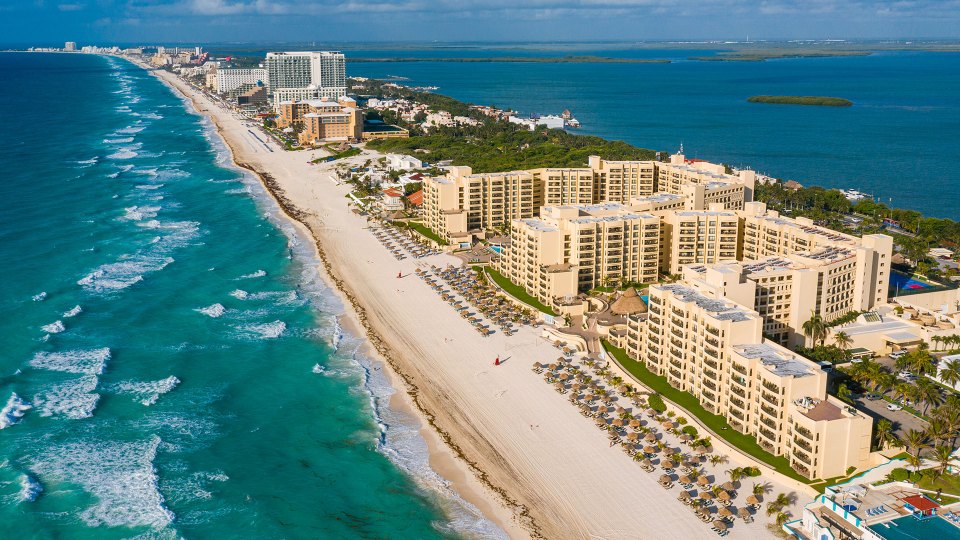 The tourist is said to have plunged from a hotel balcony in Cancun