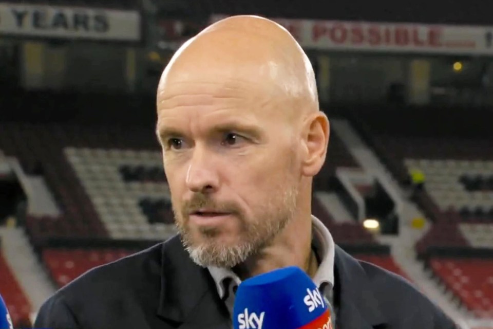 Ten Hag spoke to Sky Sports after Man Utd's 2-1 win over Liverpool