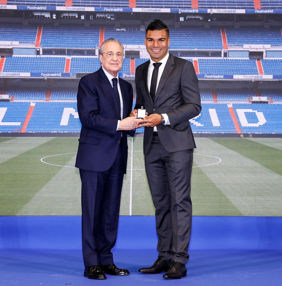 President Perez labelled Casemiro one of Real's most important players of the last decade