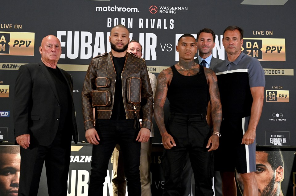 Ronnie Davies, Chris Eubank Jr, Conor Benn, Eddie Hearn and Tony Sims