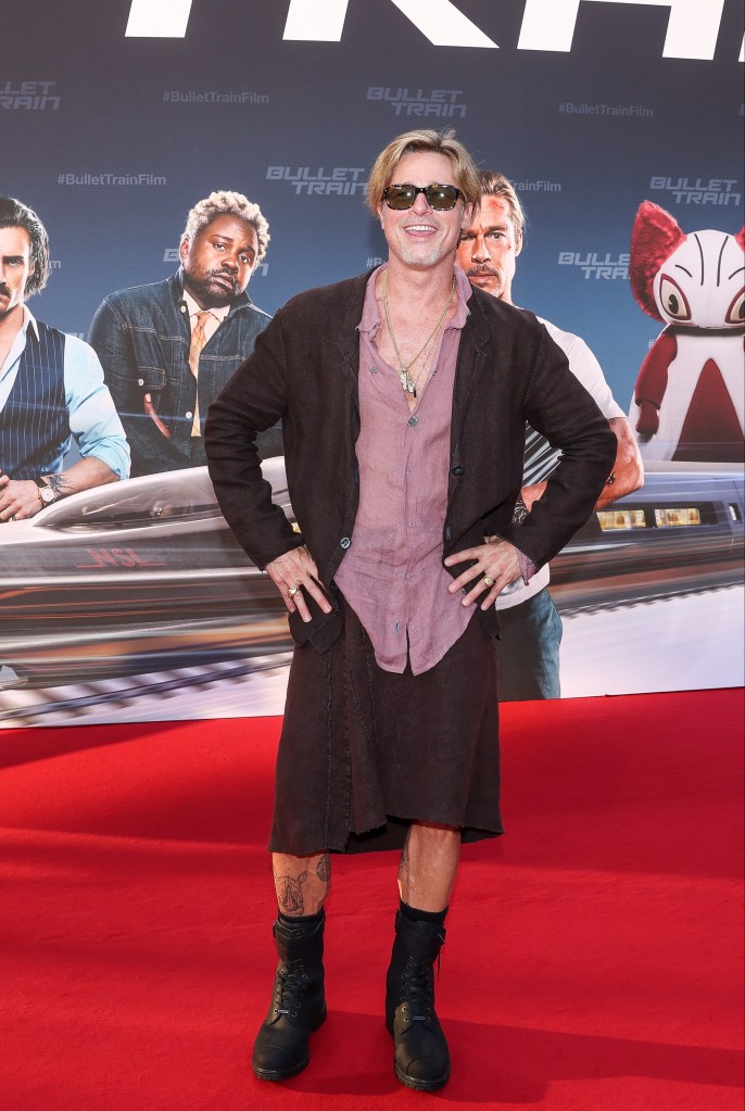 Brad Pitt also wore one a fortnight ago