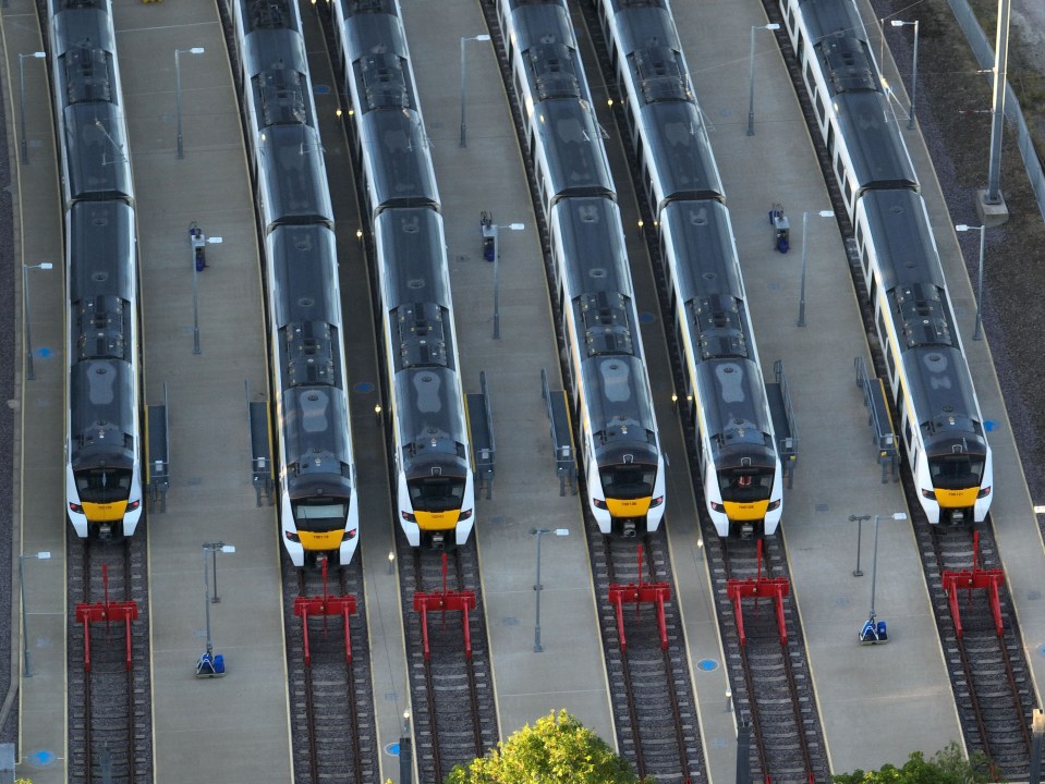 Trains were stationary in their sidings as just one in five services ran