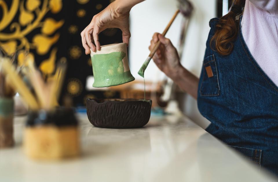 Dozens of civil servants enjoyed a pottery painting session at taxpayers’ expense