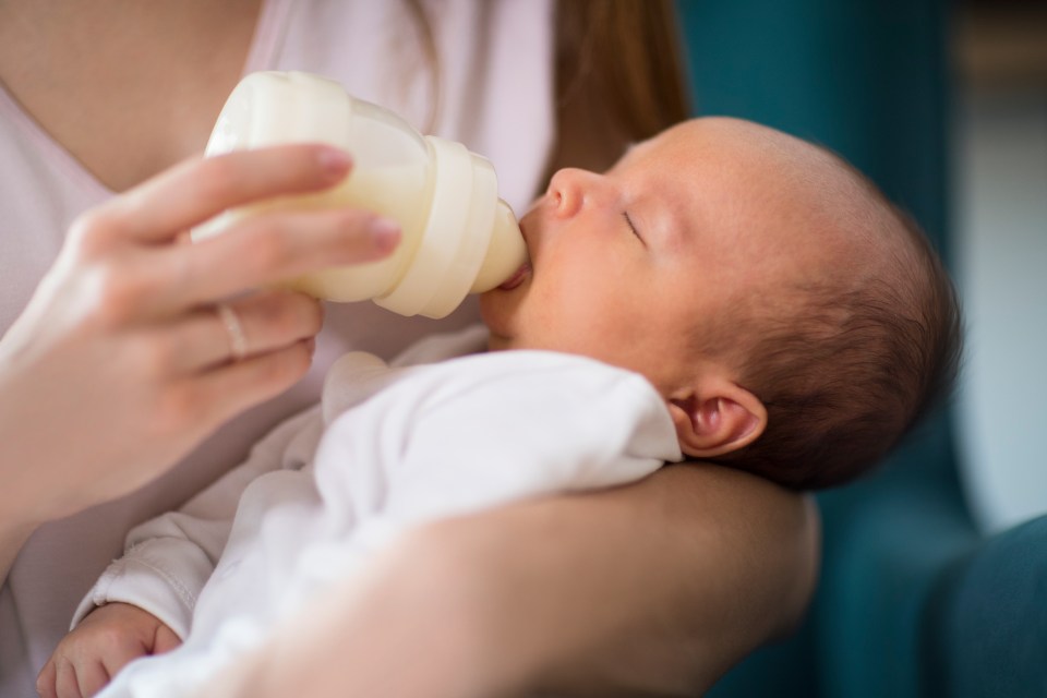 Your baby will naturally pull away from their bottle when they're full