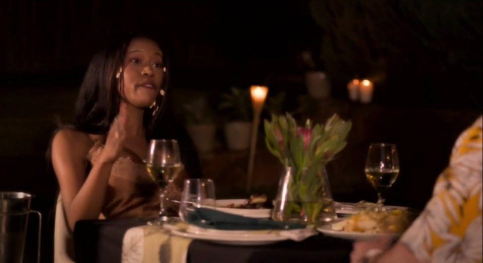 Whitney furiously branded Duka 'fake' during dinner