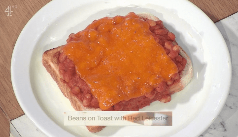 Elliot’s beans on toast topped with Red Leicester got viewers talking