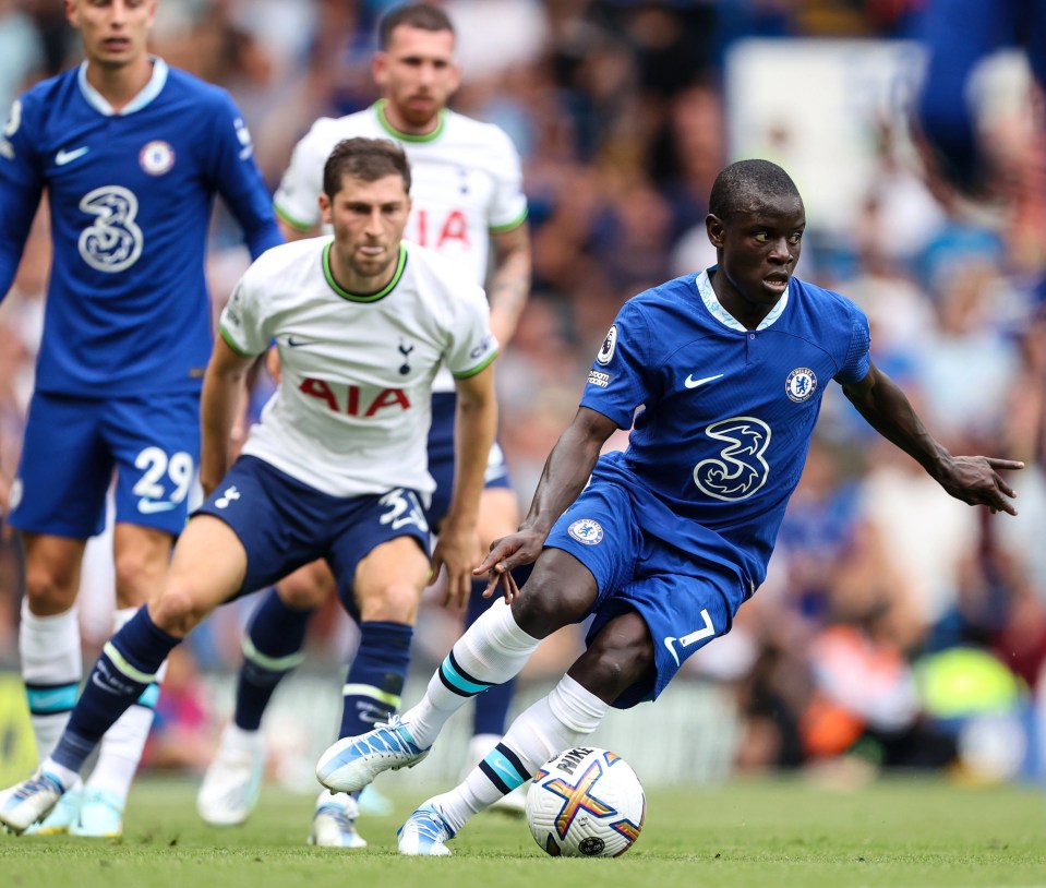 N'Golo Kante was brilliant for Chelsea against Spurs until getting crocked late on