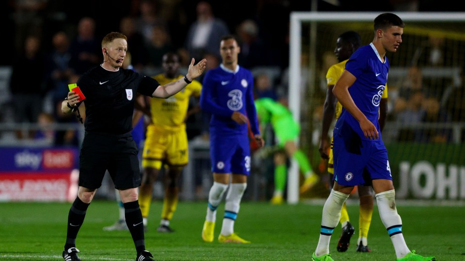 Casadei picked up a second yellow in the Papa John's Trophy defeat to Sutton