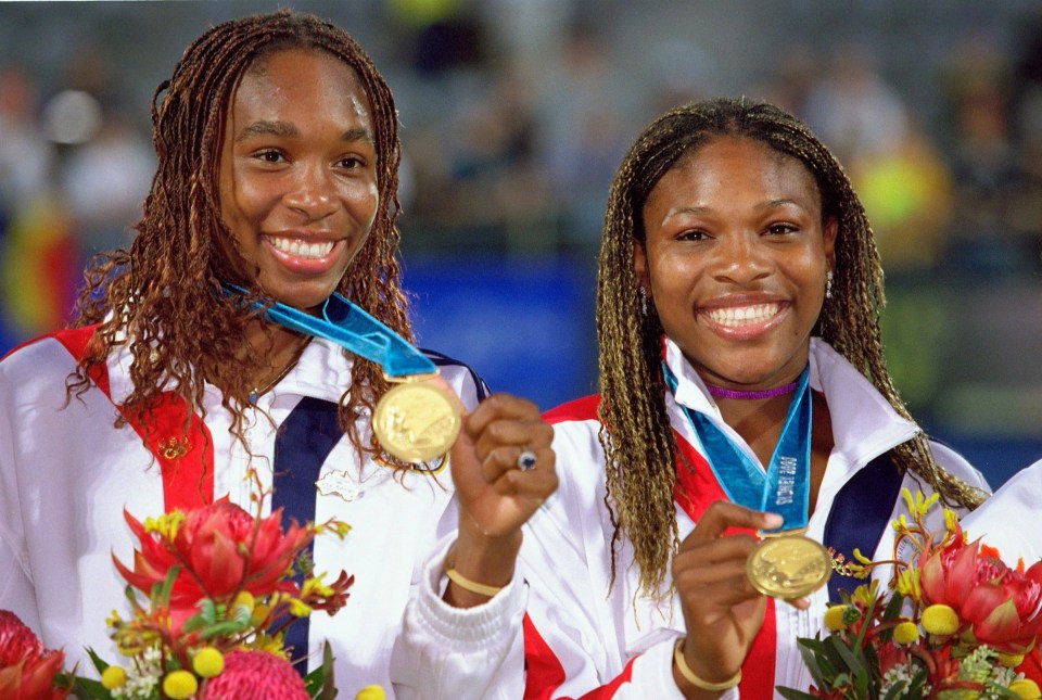 Venus and Serena Williams won Olympic doubles gold at the Sydney 2000 Olympics