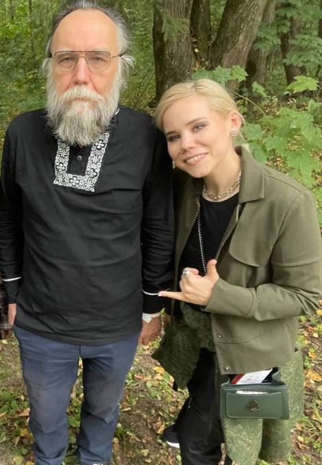 Darya Dugina and her father pictured hours before the attack