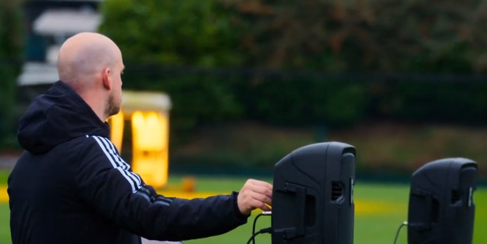 Arteta brought speakers onto the training pitch and played 'You'll Never Walk Alone'