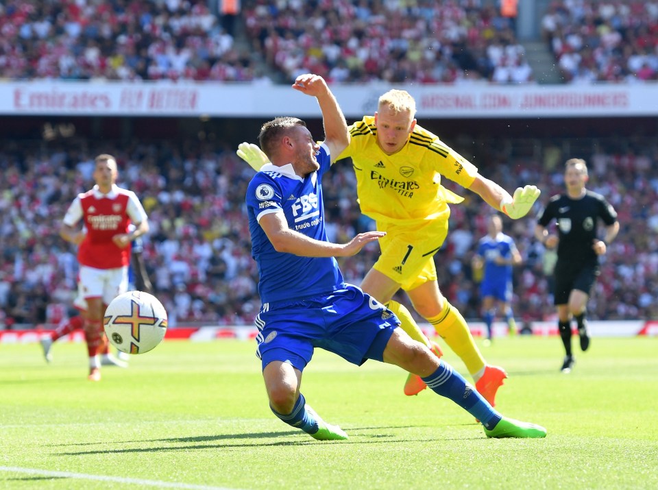 Jamie Vardy thought he had a penalty before VAR stepped in