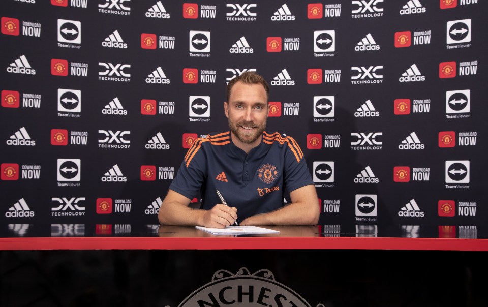 Christian Eriksen has signed a three-year deal with the Red Devils