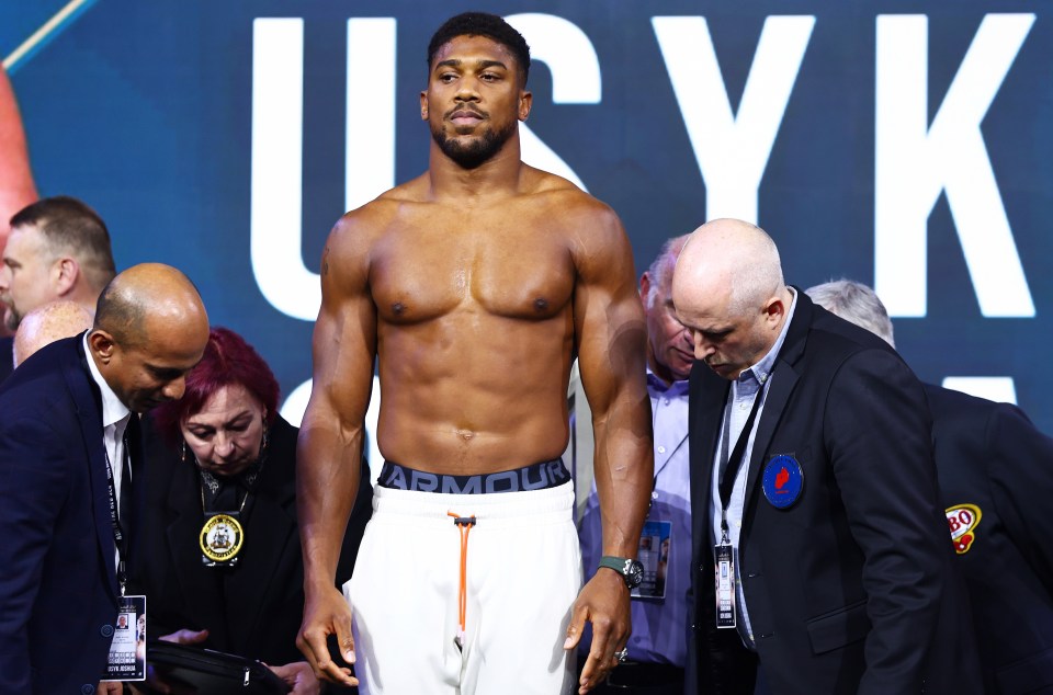 Anthony Joshua ahead of his rematch with Oleksandr Usyk