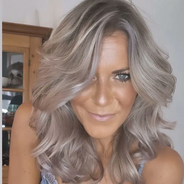 Gemma showed off her new violet locks on social media