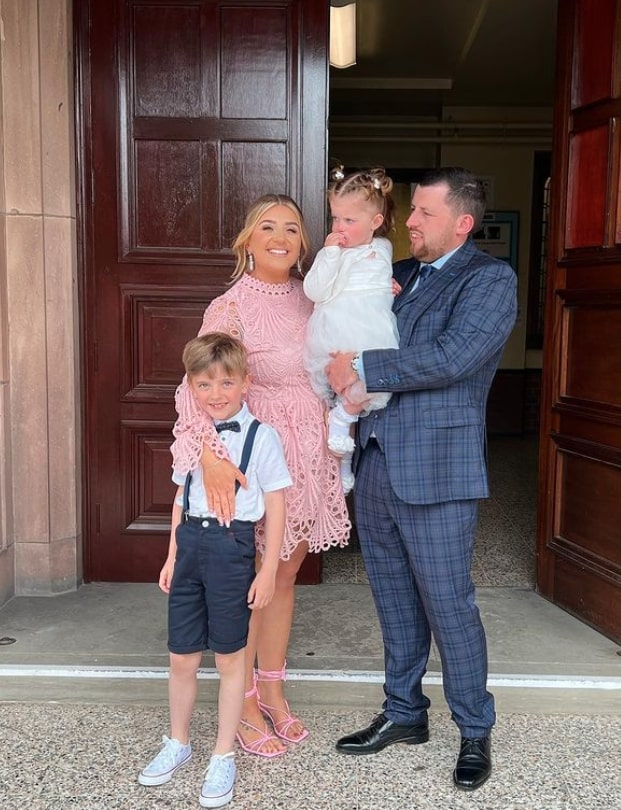 Izzi looked incredible at her daughter Bessie's christening in May