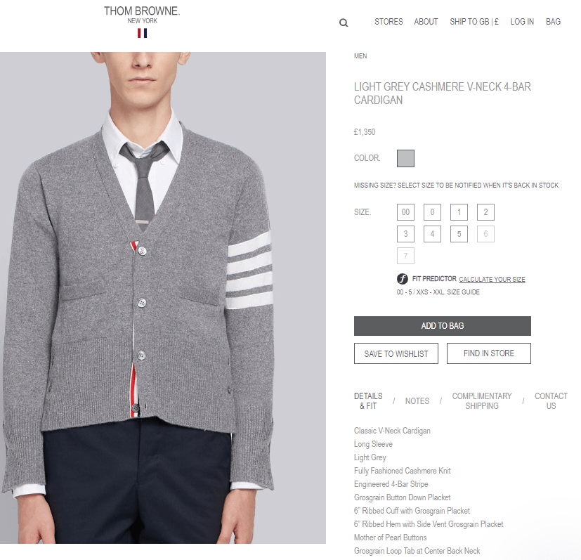 Parker has been wearing this snazzy £1,350 cardigan from Thom Browne