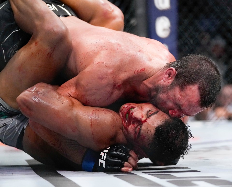 Luke Rockhold shocked fans as he smeared blood over Paulo Costa’s face in their fight