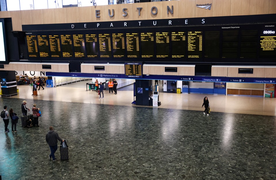 At Euston, worried travellers waited anxiously for news