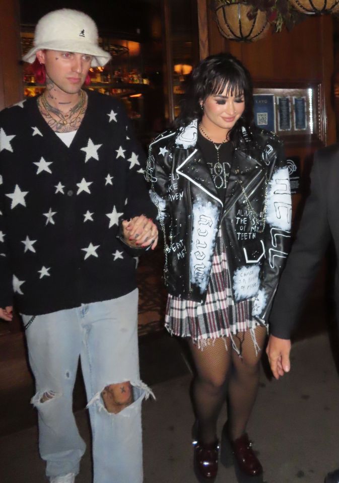 Demi Lovato couldn’t stop smiling as she held hands with her rumoured new boyfriend