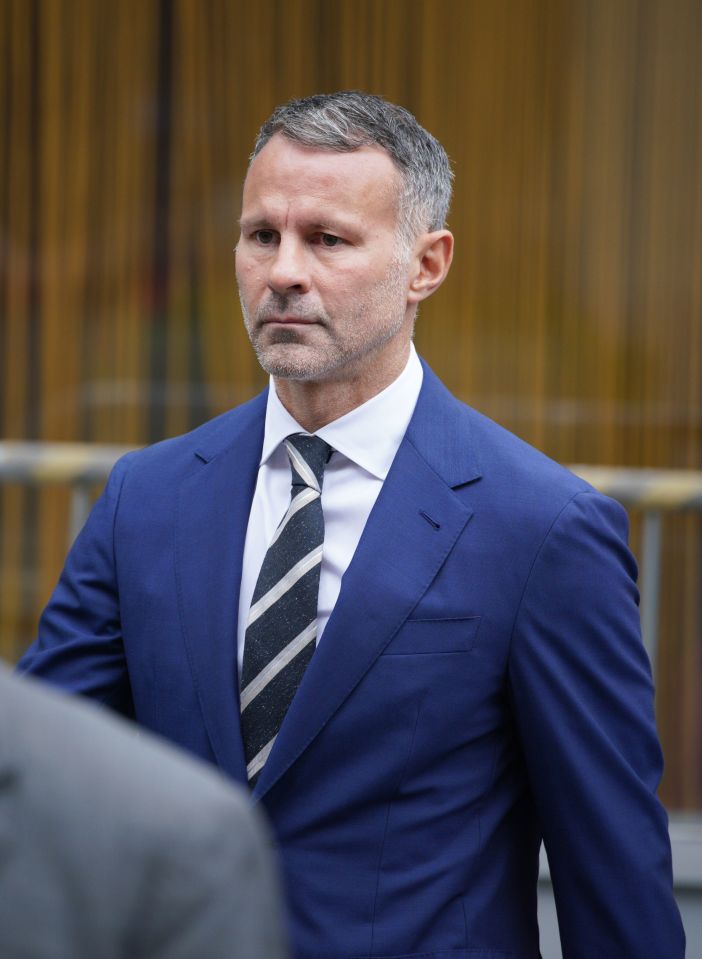 Former Manchester United footballer Ryan Giggs arriving at court today