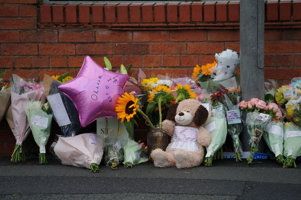 Tributes left in Kingsheath Avenue, Knotty Ash, Liverpool